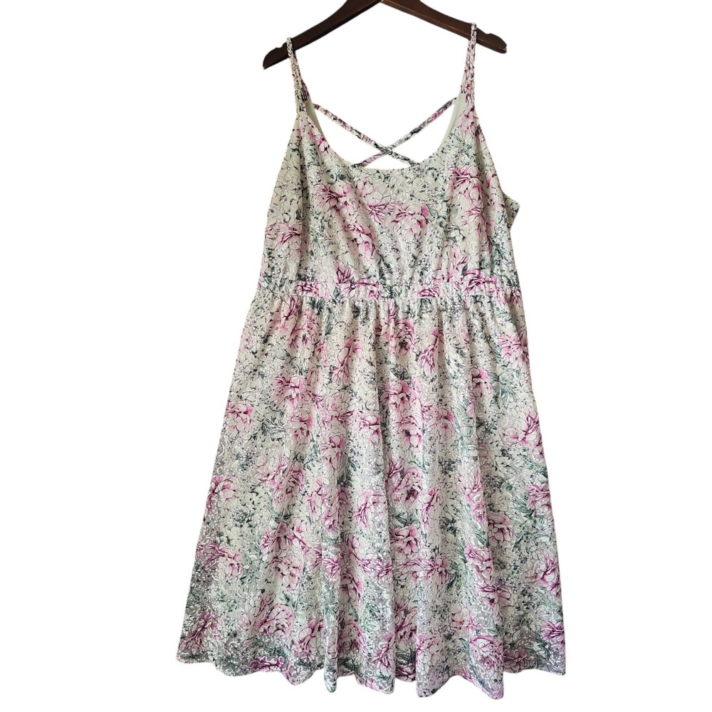TORRID Women Floral Sleeveless Elastic Waist Dress